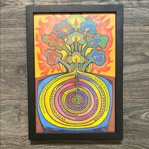 Photosynthesis Tree of Life Psychedelic Signed Artwork 14 x 10 Kabbalah Colorful